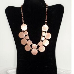 A Copper Disc Necklace Egyptian Revival Old Money Fairy Gypsy Boho Textured